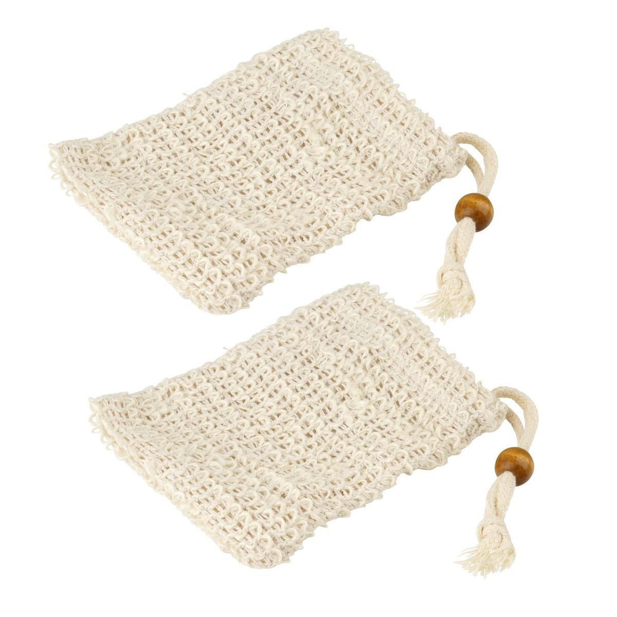 Lot de 2 sacs à savons solides en sisal  Tecno Fackelmann - Mathon - 1