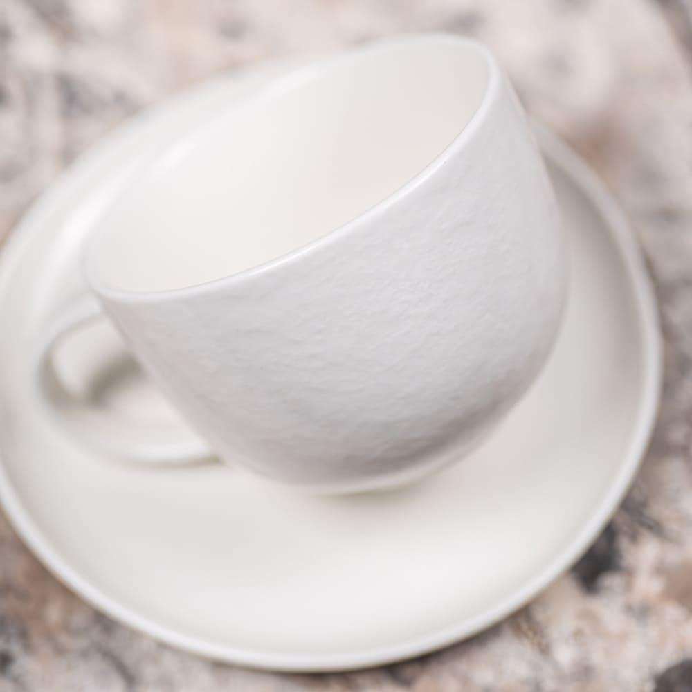 Tasse et sous-tasse à thé Ecume 22 cl (lot de 6) Table passion - Mathon - 2