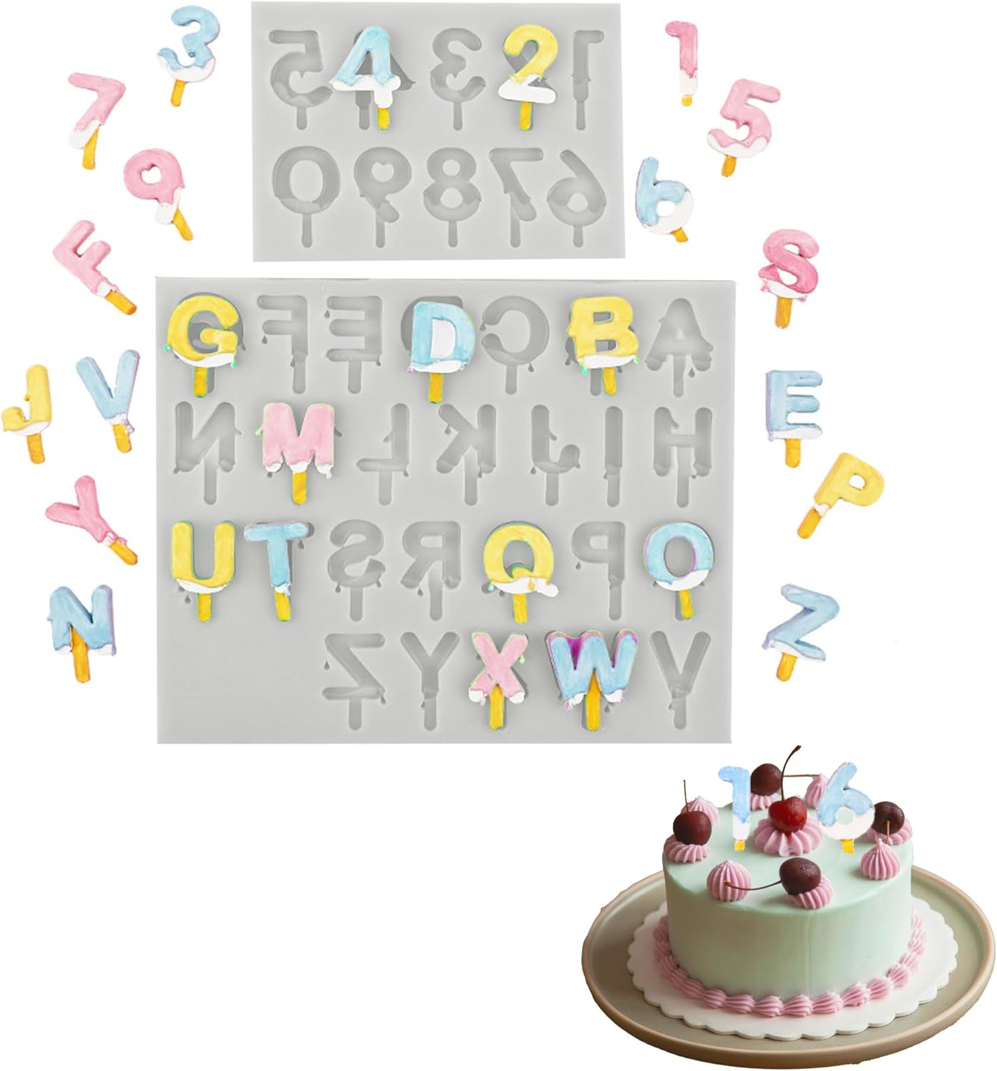 Moule en Silicone Lettre Chiffres Moules à Gâteau en Silicone 3d Vendos85 - Mathon