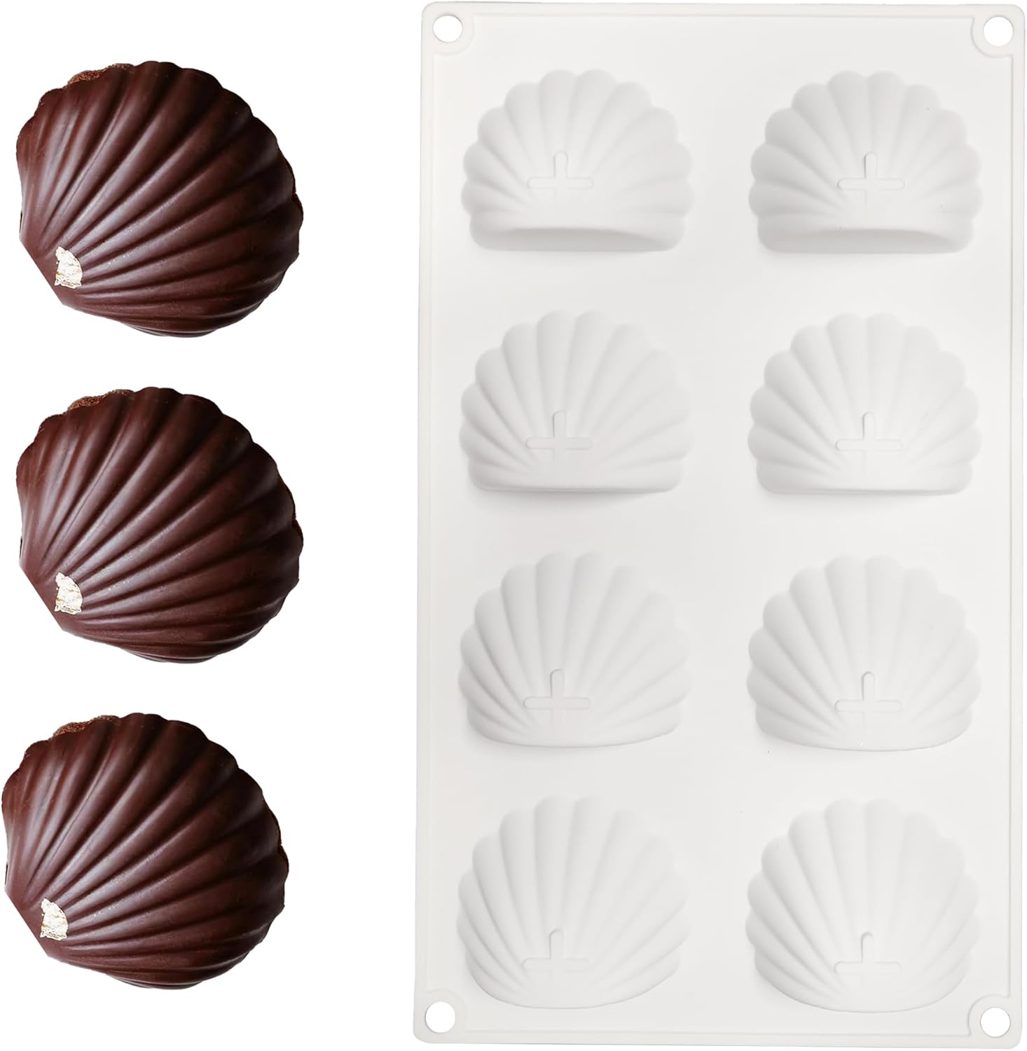 Moule À Madeleine En Silicone 8 Cavités Vendos85 - Mathon