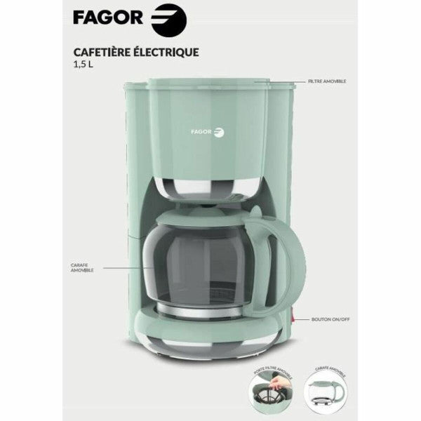 Cafetière Goutte à Goutte Fagor Fg1560 1,5 L 12 Tasses Fagor - Mathon - 2