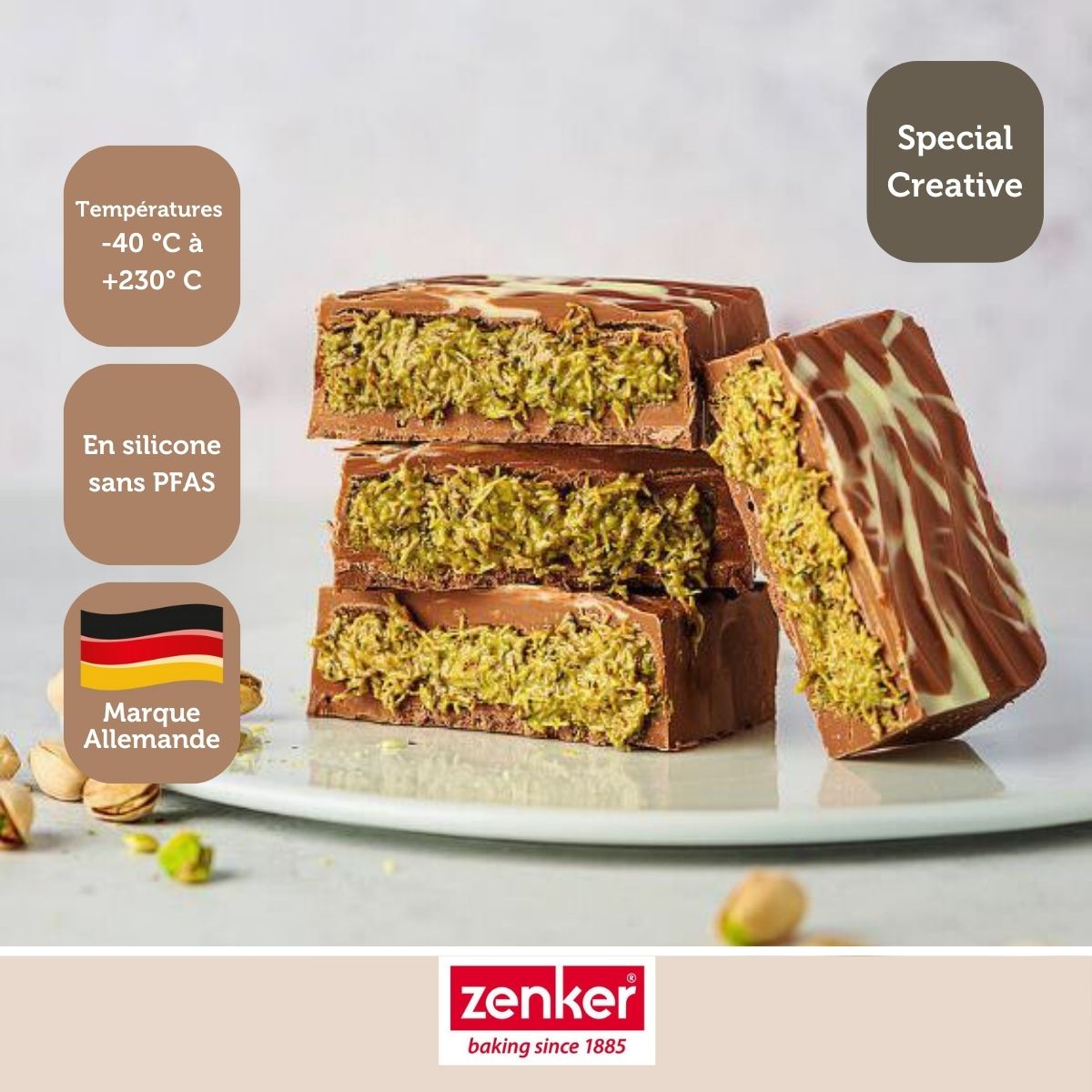 Double moule à chocolat de Dubaï en silicone Zenker Special Creative Zenker - Mathon - 6