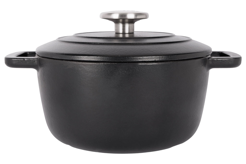 Cocotte en Fonte émaillée, FONTESTIC, Noir, D20 cm Cosy & Trendy - Mathon - 1