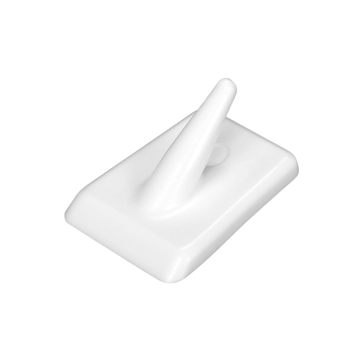 Lot de 4 crochets muraux adhésifs blancs  Tecno Fackelmann - Mathon - 1