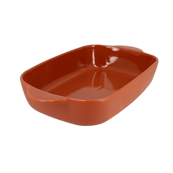 Plat à four rectangulaire Octave en grès terracotta 33,8 x 20 cm Menastyl - Mathon - 1