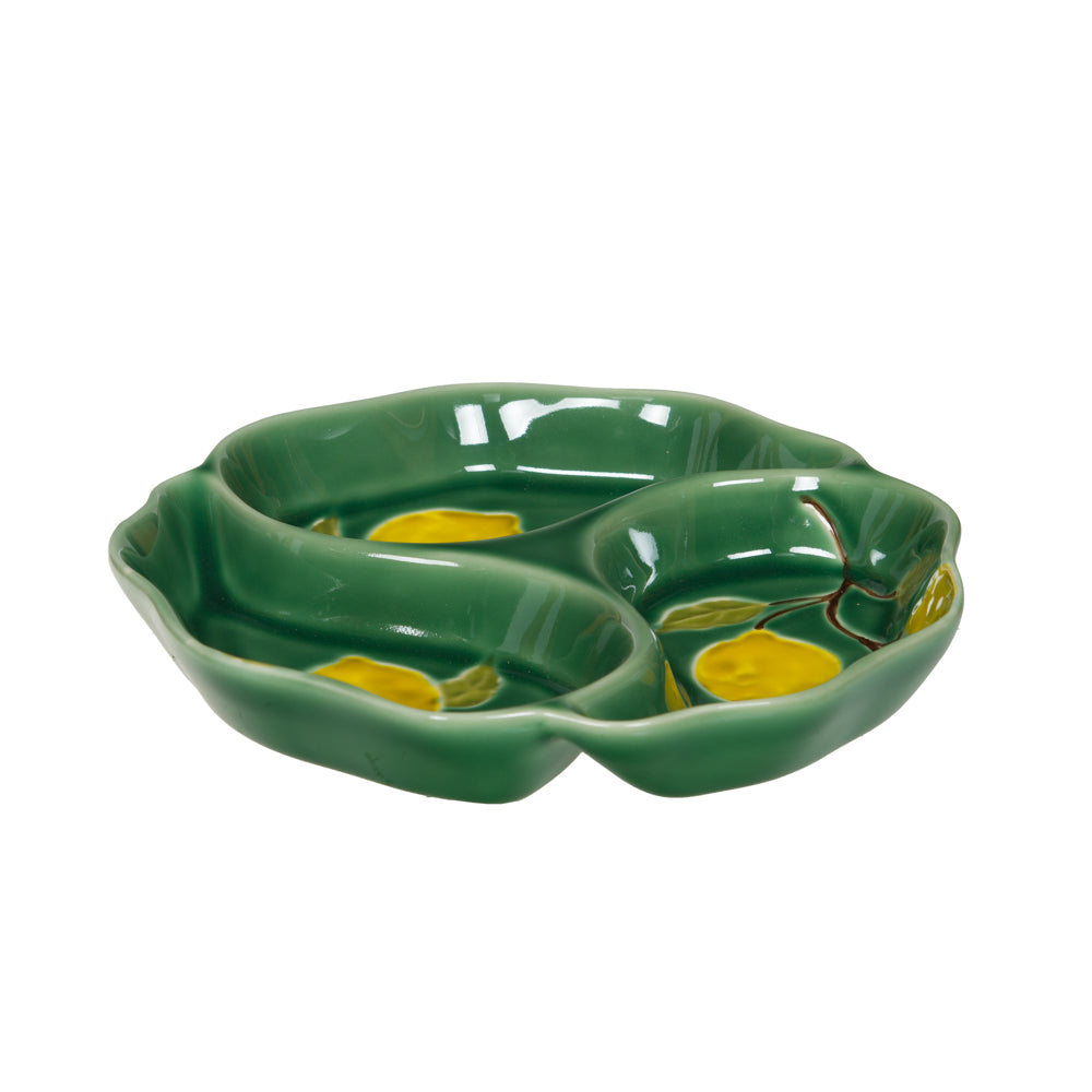 Plat 3 compartiments Lemon 22 cm Table passion - Mathon - 2