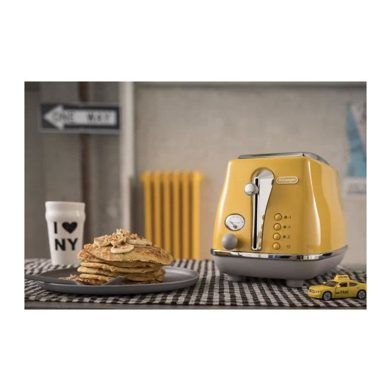 Toaster Icona Capitals 2 Tranches - Jaune - Delonghi - Mathon - 6