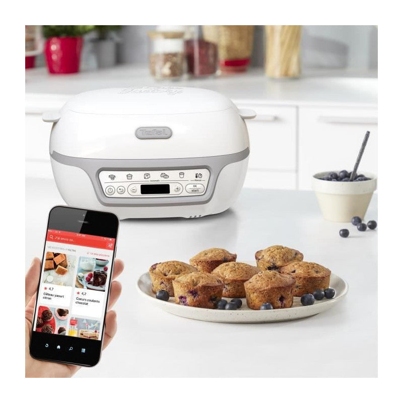 Kd812110 Cake Factory Delices Silver Appareil A Gateau, 5 Programmes Auto + Mode Manuel, Accessoires, Application Dediee Tefal - Mathon - 3