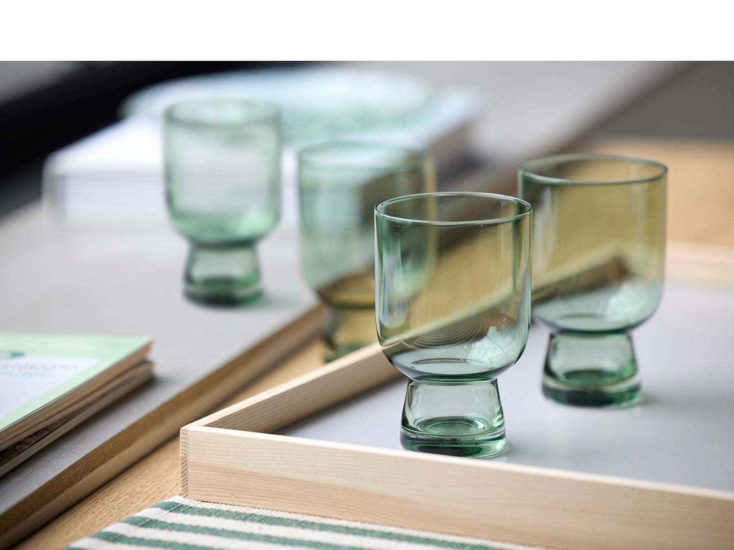 Set de 4 verres à eaux SORRENTO Vert Lyngby Glas - Mathon - 8