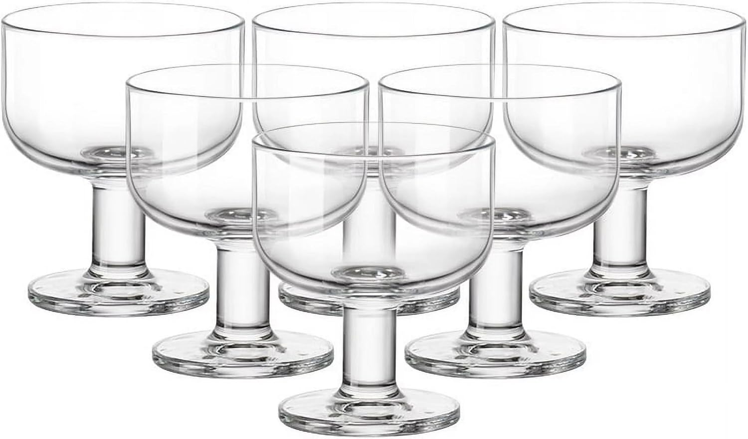Lot de 6 coupes à dessert en verre, HOSTERIA, 24 cl Bormioli Rocco - Mathon - 1