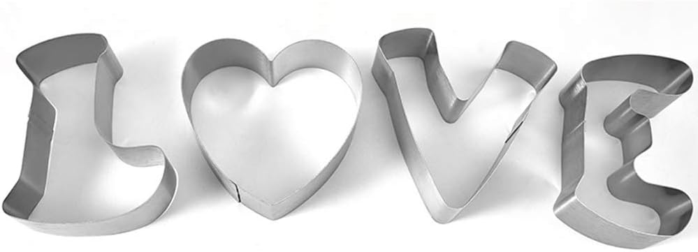 Ensemble de Moules à Gâteau en Acier Inoxydable Lettre d