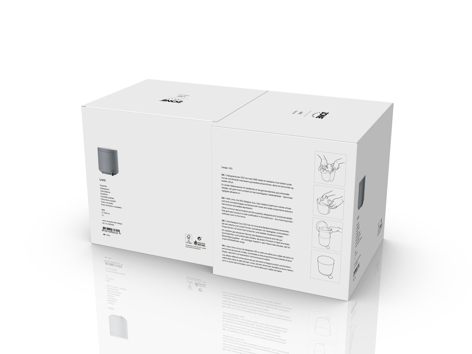 Poubelle à pédale UME en abs Gris Zone Denmark - Mathon - 6