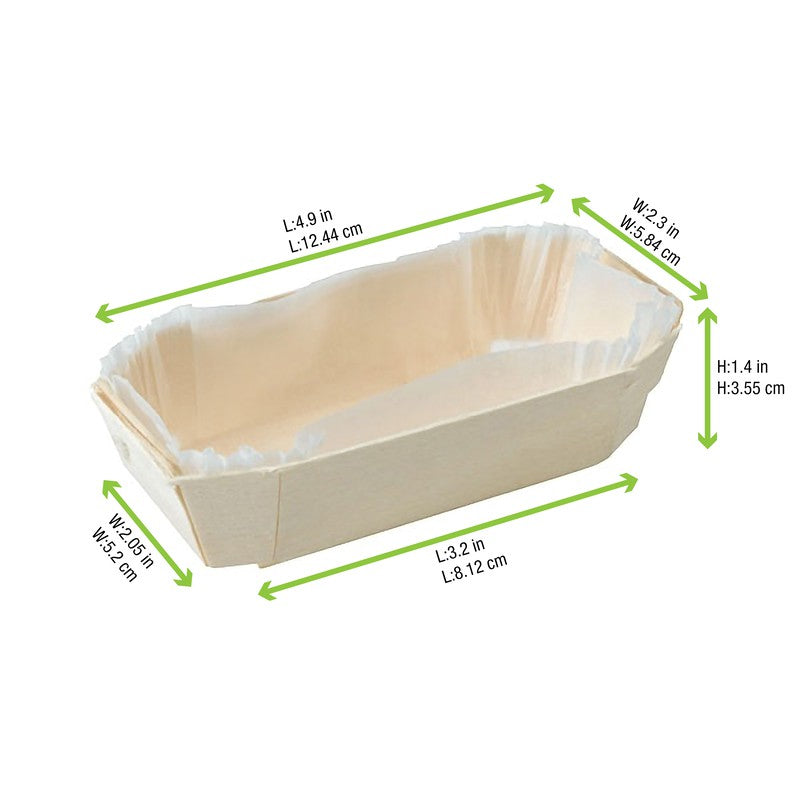 25Pcs - Moule de cuisson bois "Petit coeur" avec caissette papier  115x65x33mm 150ml FirstPack - Mathon - 2