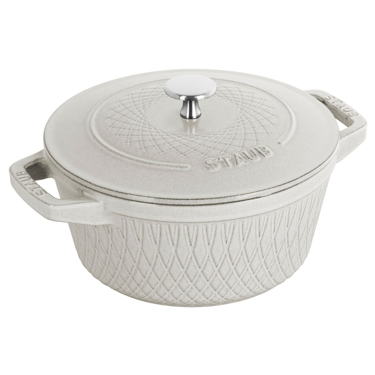 Cocotte twister 20 cm, Rond(e), Truffe blanche, Fonte Staub - Mathon - 1