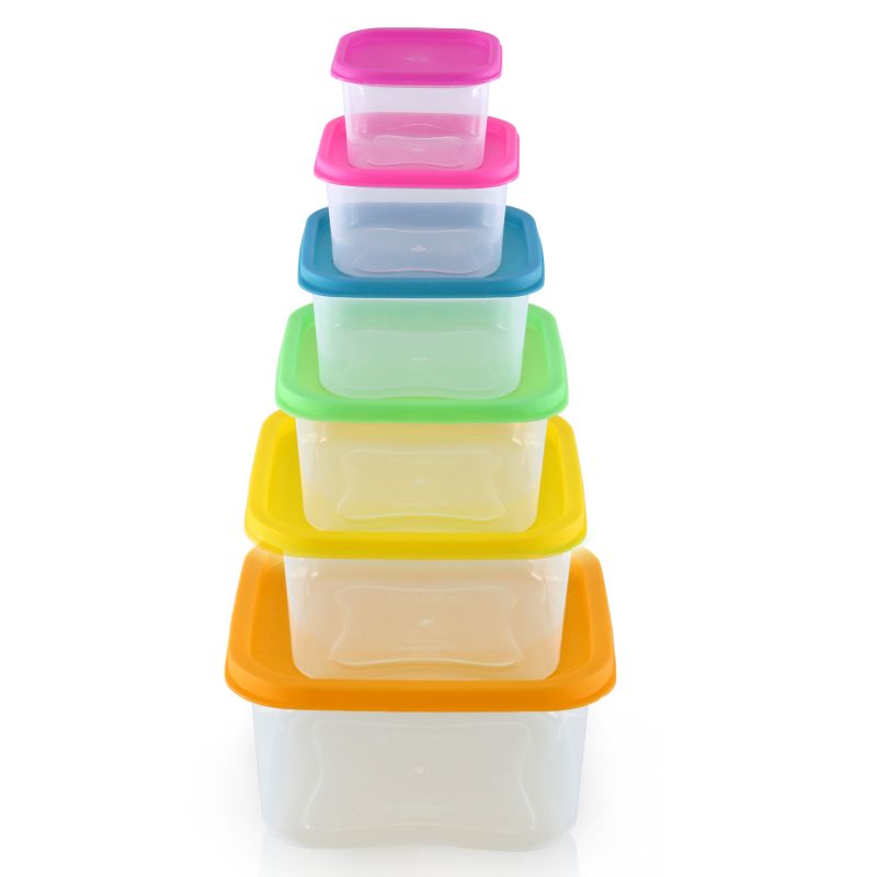 Ensemble de boites de conservations alimentaires 6 pièces Herzberg HGSFS6N1 Herzberg - Mathon - 1