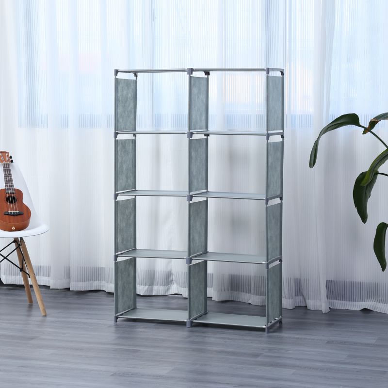 Etagère de rangement à 8 niveaux Gris Herzberg HG03343-GRY Herzberg - Mathon - 2