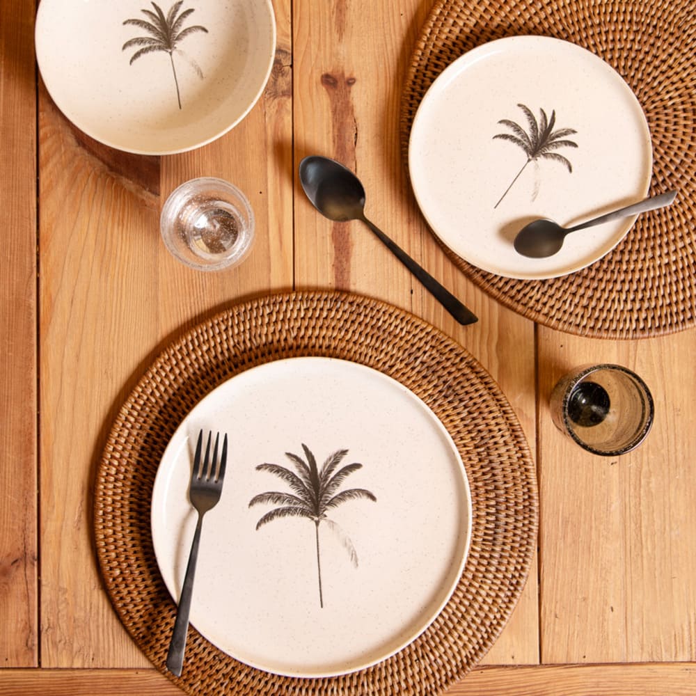 Assiette à dessert Palm 21 cm (lot de 6) Table passion - Mathon - 3