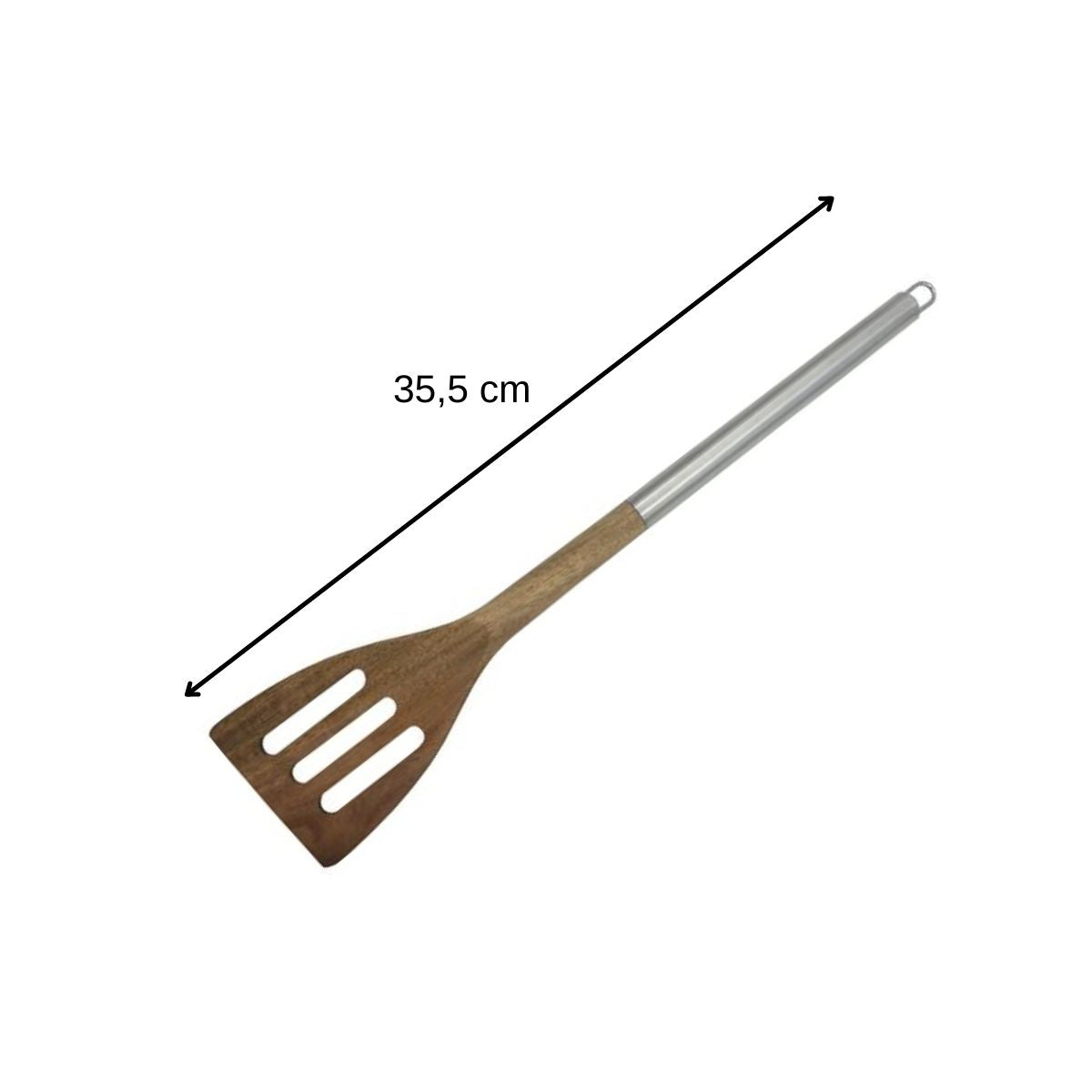 Ensemble de 2 Spatules de cuisine ajourée en bois d