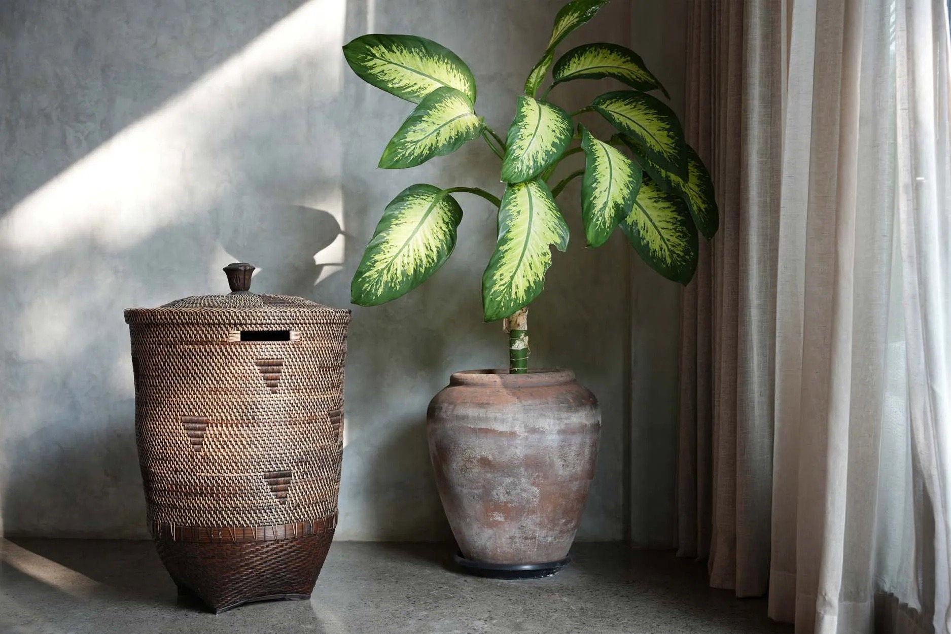 Le Panier à Linge Colonial - Brun Naturel - XL Bazar Bizar - Mathon - 3