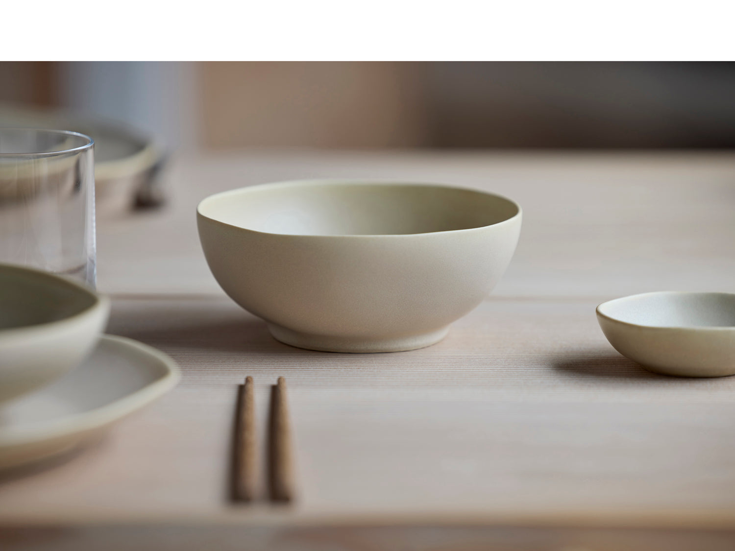 Bol UMAMI 12,5cm en grès émaillé Beige doux Villa Collection - Mathon - 5