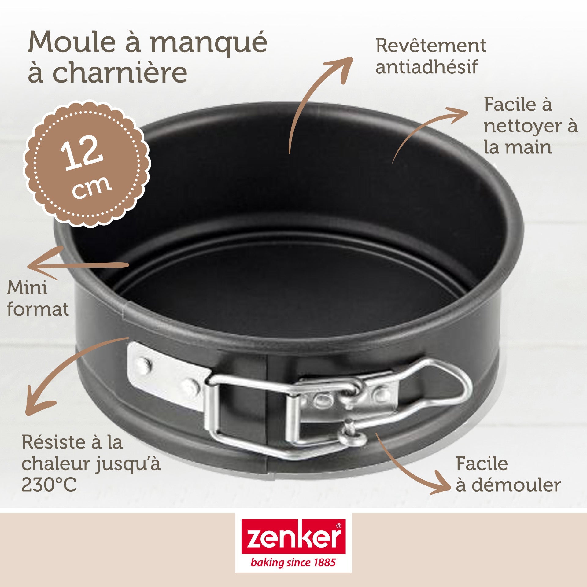 Moule à manqué à charnière 12 cm Zenker Spécial Mini Zenker - Mathon - 3