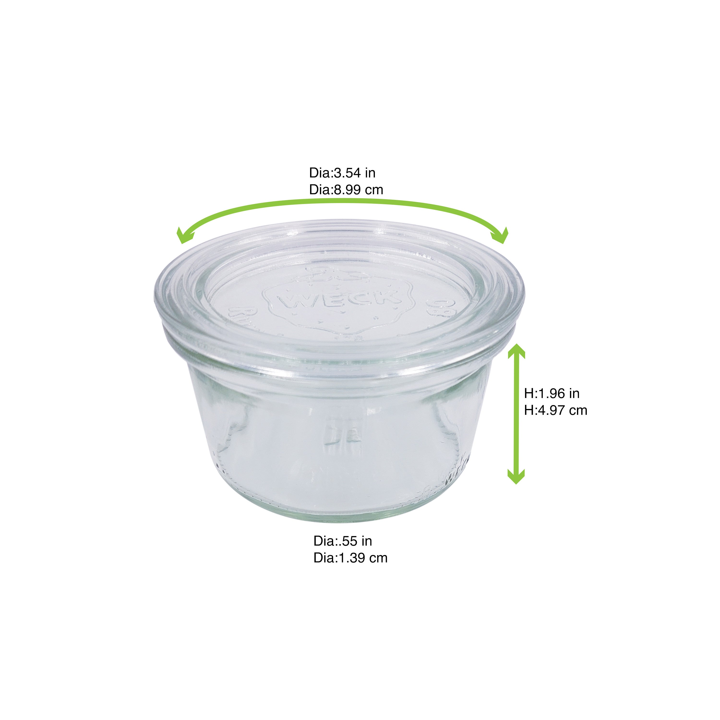 12Pcs - Bocal Bokocook en verre Weck avec couvercle en verre  H50mm 165ml FirstPack - Mathon - 2