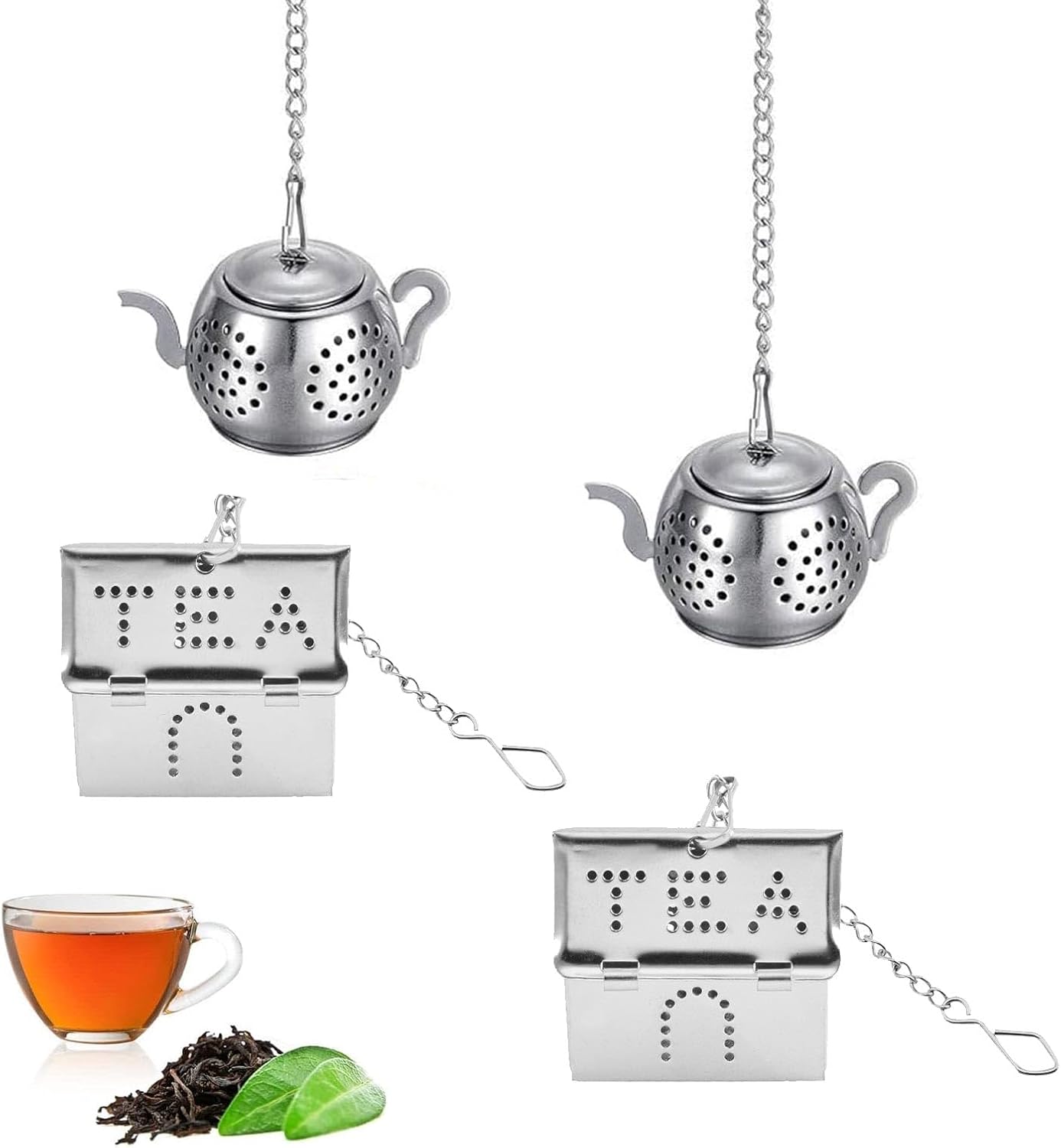 Lot de 4 infuseurs à thé créatifs en acier inoxydable Vendos85 - Mathon