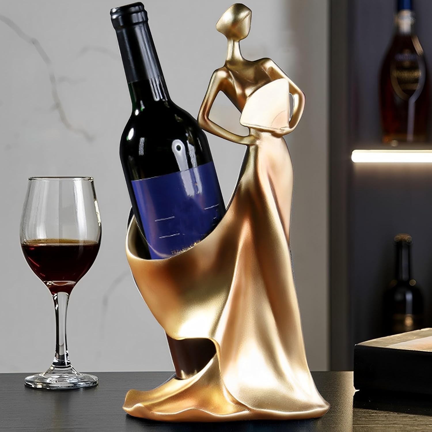 Casier à vin décoratif en résine pour comptoir femme Vendos85 - Mathon