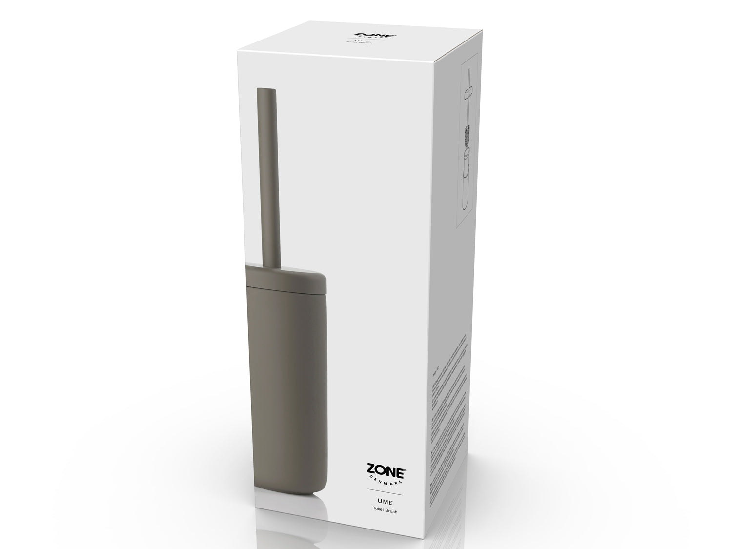 Brosse de toilette UME en grès et polypropylène Taupe Zone Denmark - Mathon - 2