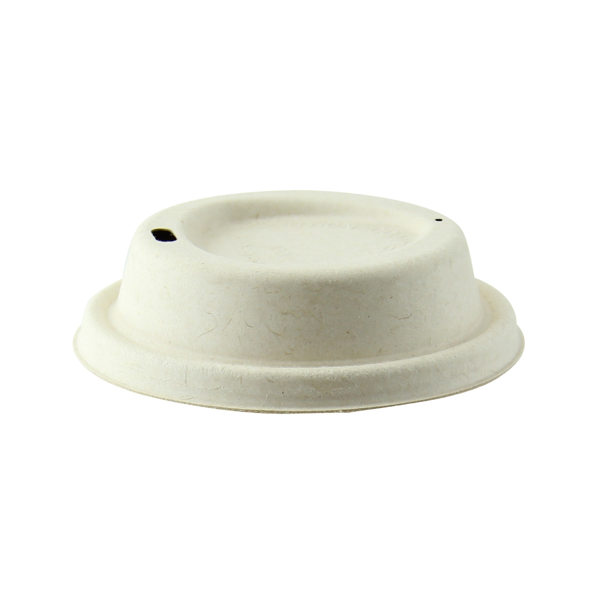 100Pcs - Couvercle dôme brun avec bec verseur en pulpe pour boisson chaude  H23mm FirstPack - Mathon - 2