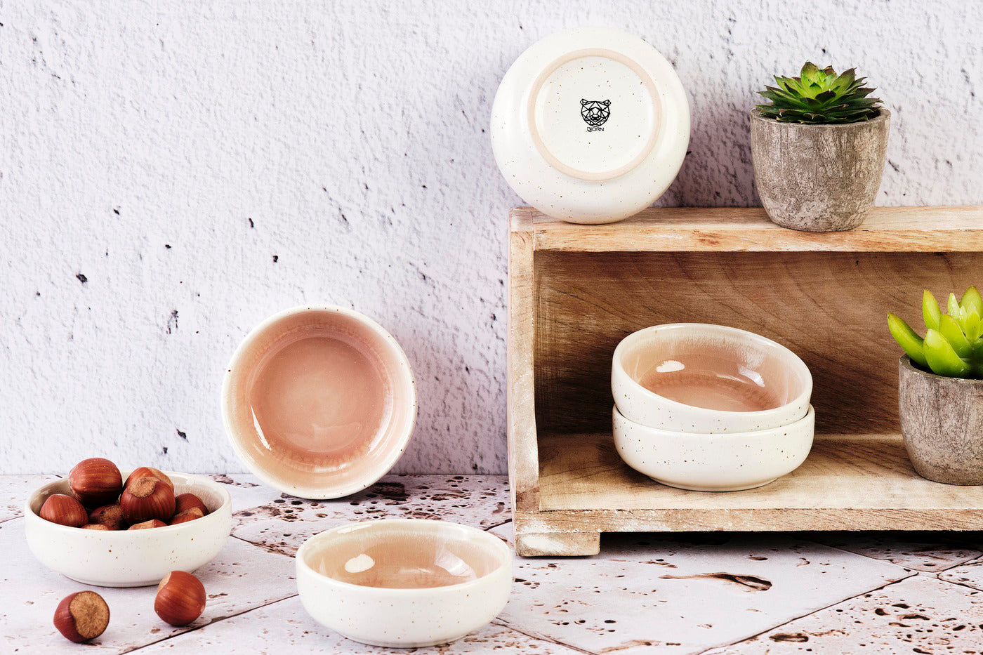 Bol OXYGEN Ø9cm - 6 pièces - Rose poudre Björn - Mathon - 2