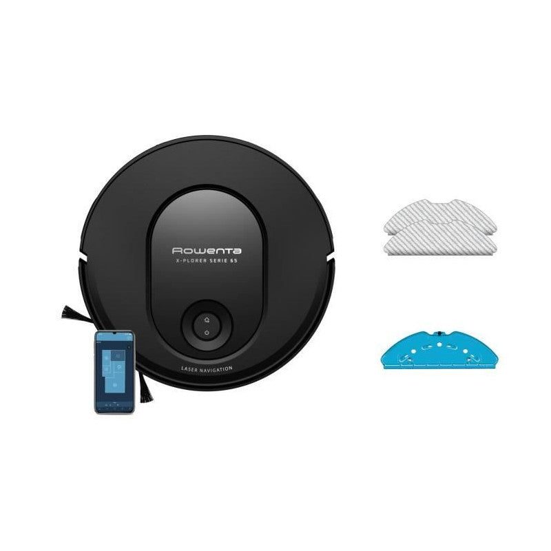 X-plorer Serie 65 Robot Aspirateur Laveur, Technologie Laser, Nettoyage Méthodique, Design Ultra Fin Rr8l65wh Rowenta - Mathon - 1