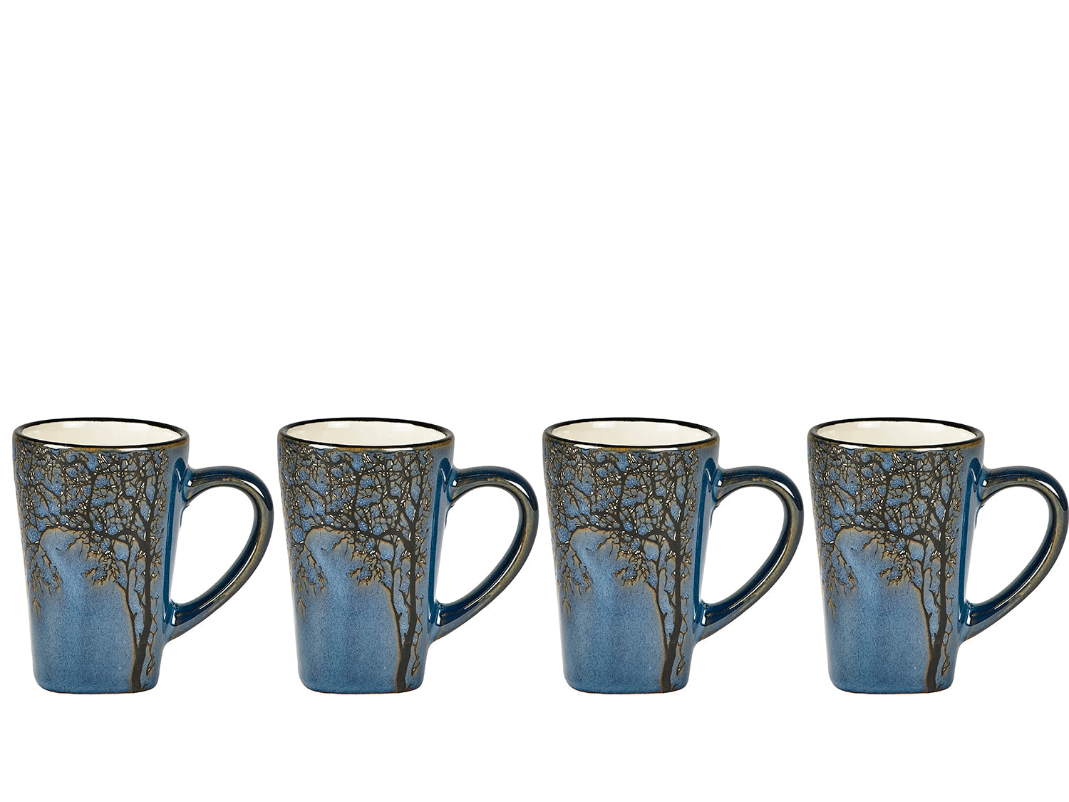 Set de 4 tassed espresso HELA en grès Bleu foncé Villa Collection - Mathon - 1