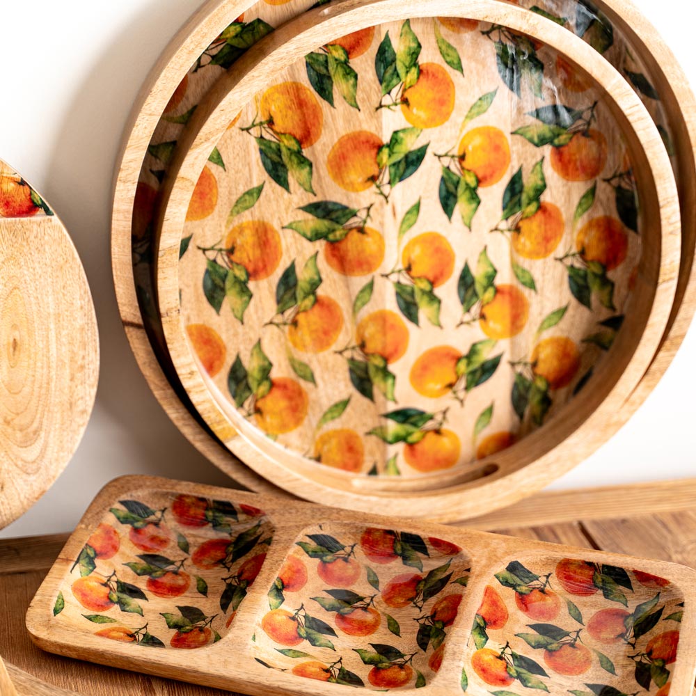 Set de 2 plateaux ronds Amalfi 35 et 40 cm Table passion - Mathon - 2