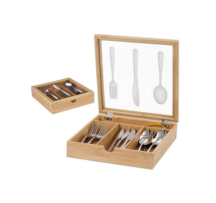 Porte-couverts en bois 4 compartiments pour cuisine ou tiroir Vendos85 - Mathon