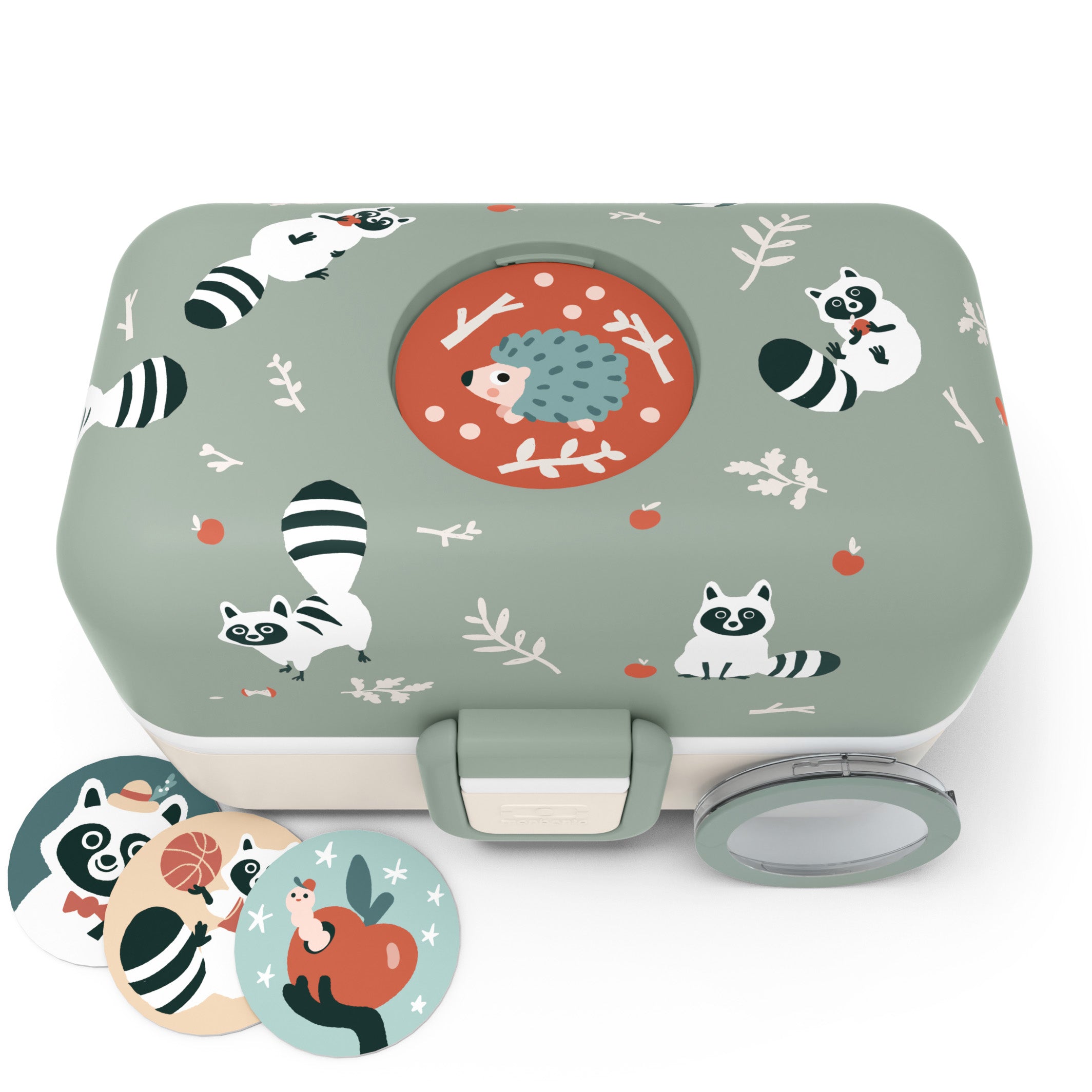 Lunch box à compartiments pour enfant Tresor 800ml Vert Raton Laveur Monbento - Mathon - 3