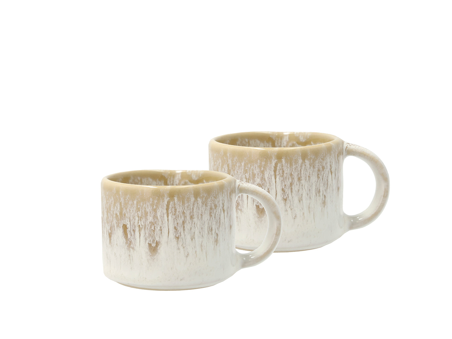 Set de 2 tasses espresso STYLES en grès Crème/Sabre Villa Collection - Mathon - 1