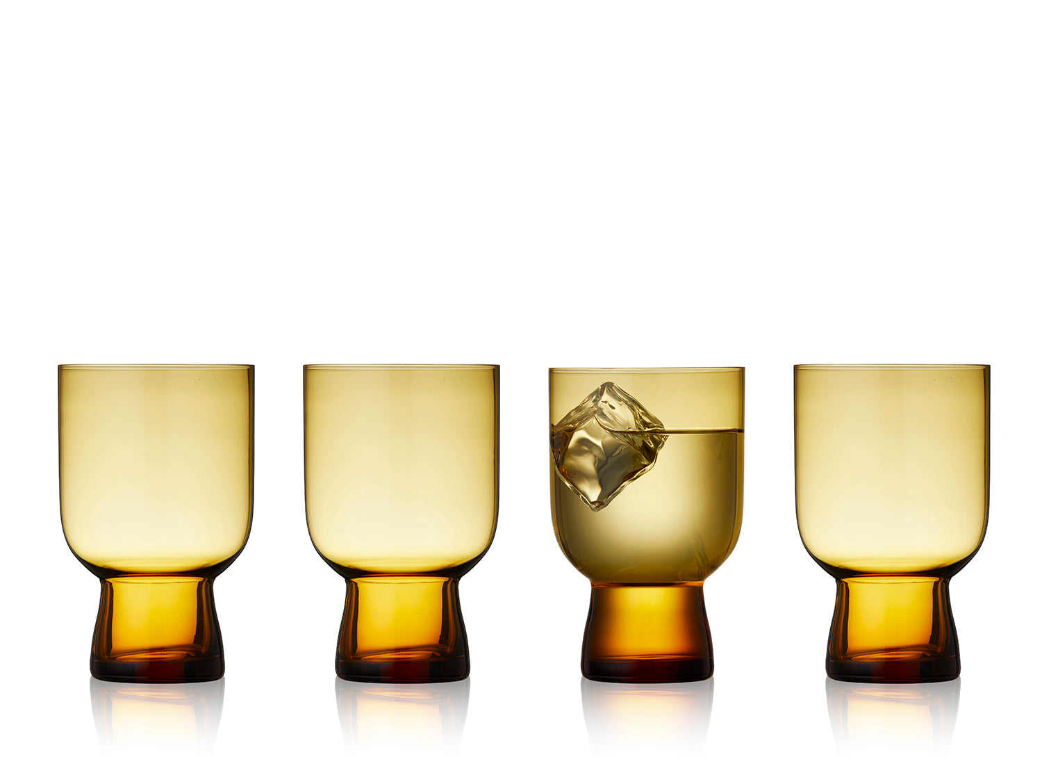 Set de 4 verres à eaux SORRENTO Ambre Lyngby Glas - Mathon - 1