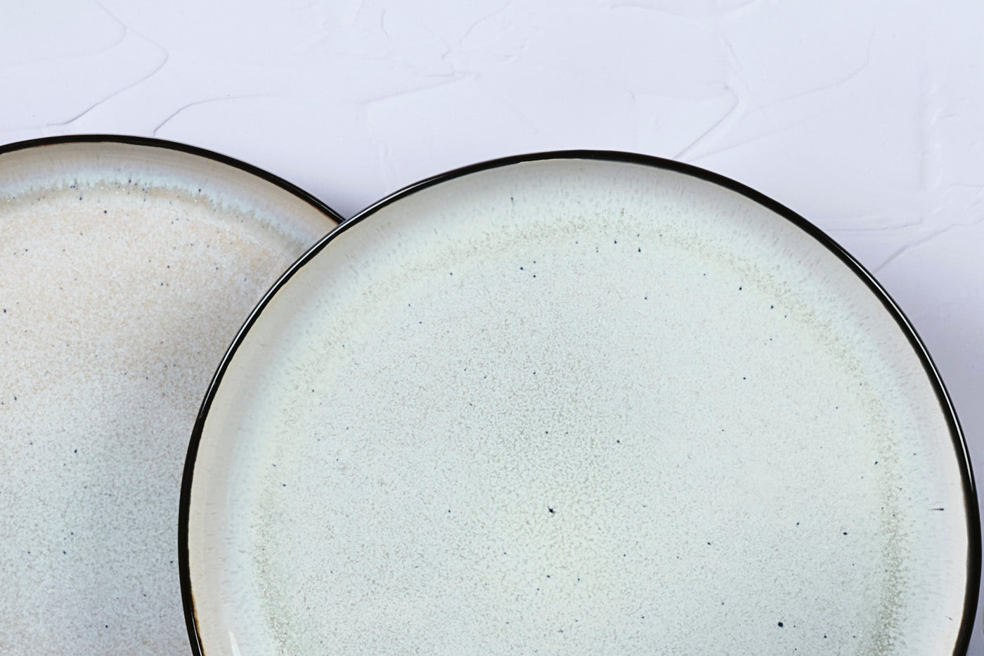 Lot de 6 assiettes plates en grès blanc D26 Björn - Mathon - 5