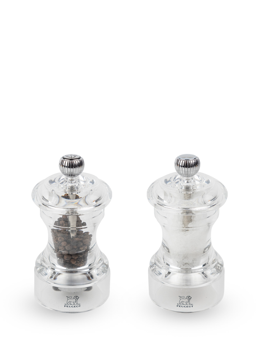 Bistro Duo de moulins à poivre et à sel manuels en acryl 10 cm - 4in Peugeot - Mathon - 1