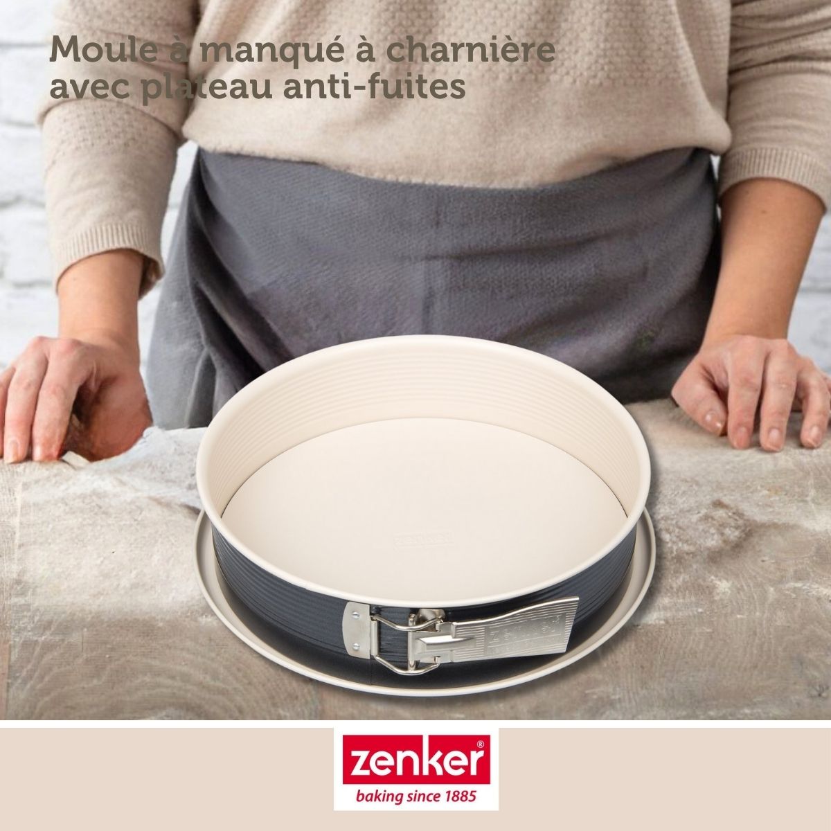 Moule à manqué à charnière Zenker Crème noir 27 cm Zenker - Mathon - 2