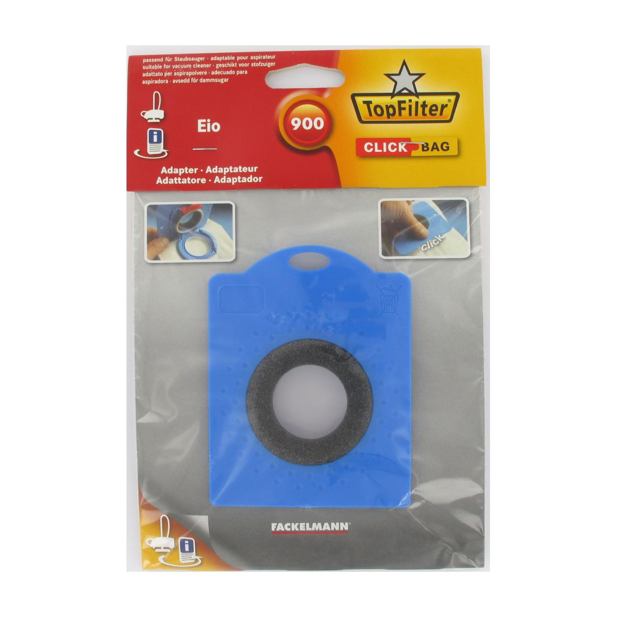 Boite de 4 sacs aspirateurs universels Top Filter avec Adaptateur Click Bag pour aspirateurs Elio TopFilter - Mathon - 2