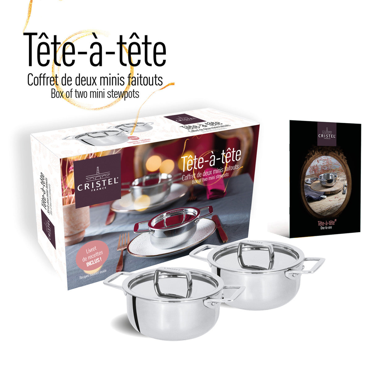 Cristel - Coffret de deux minis faitouts « tête à tête » 10cm Cristel - Mathon - 3