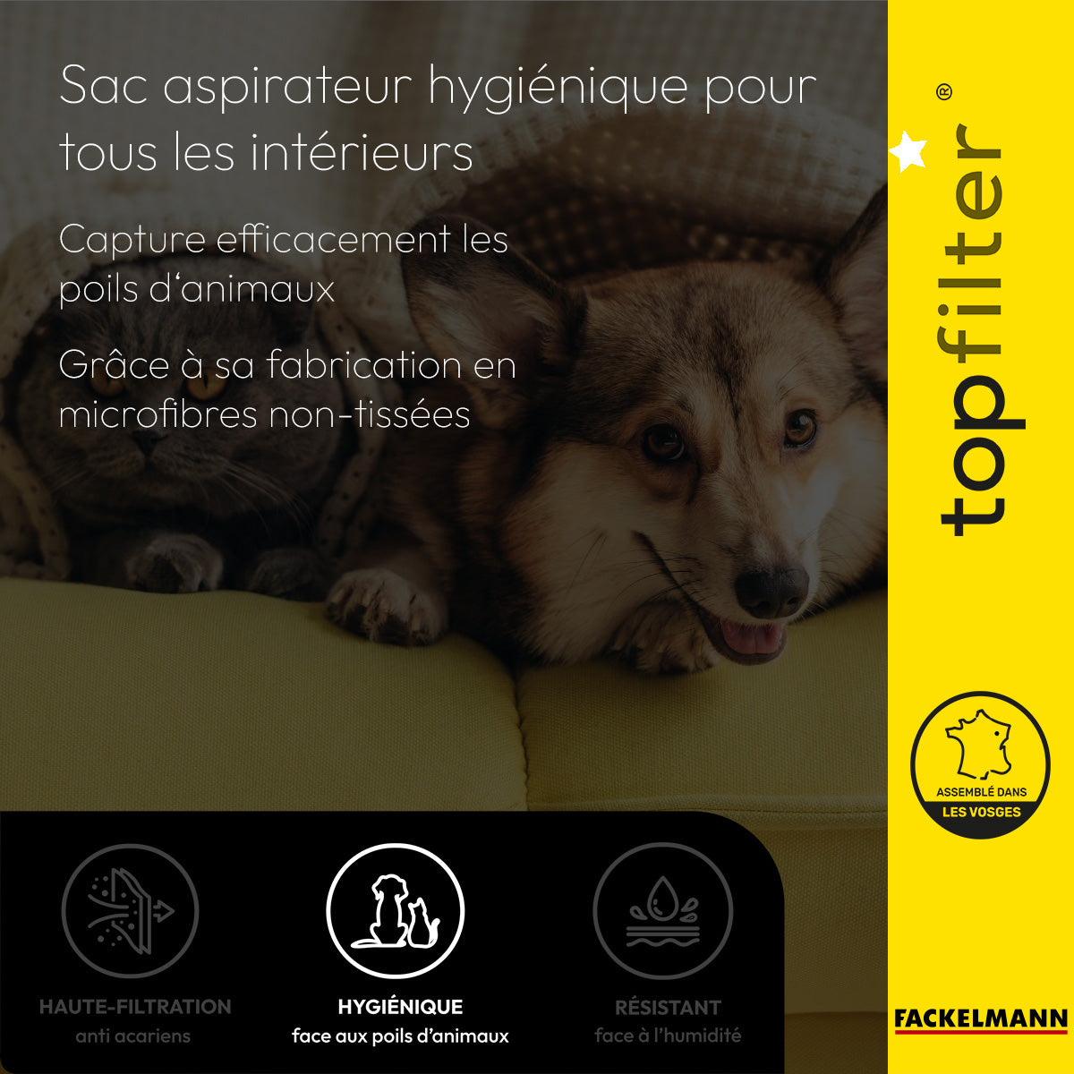 Lot de 4 sacs aspirateur Rowenta TopFilter Premium TopFilter - Mathon - 4