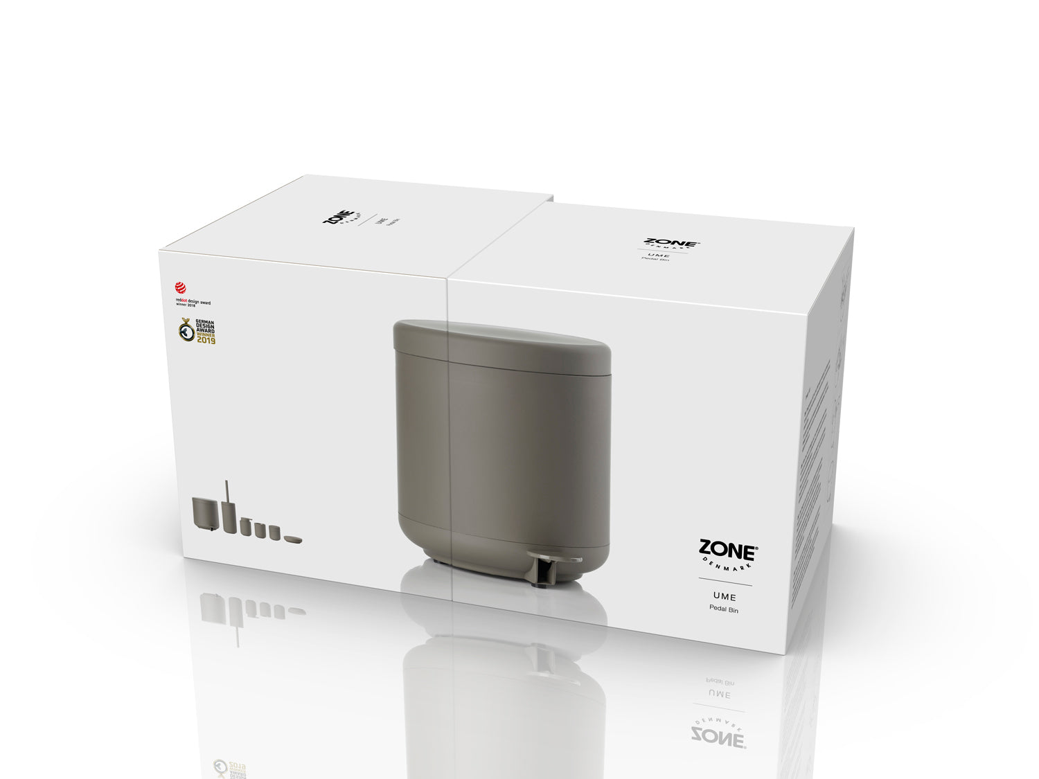 Poubelle à pédale UME en abs Taupe Zone Denmark - Mathon - 5