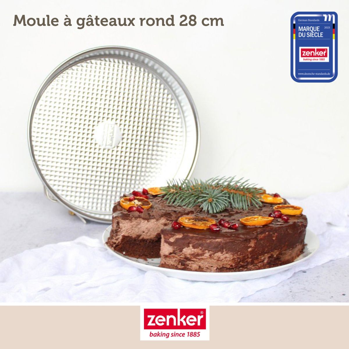 Set pâtisserie avec moule à manqué 28 cm, 2 bols à mixer, verre mesureur et spatule Zenker Zenker - Mathon - 2