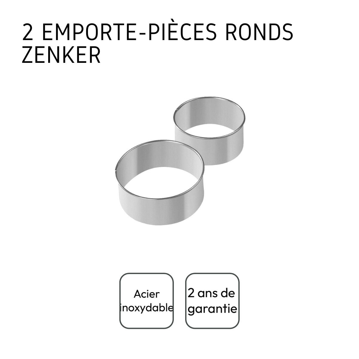 Lot de 2 emporte-pièces ronds pour beignet Zenker Emporte-pièces Zenker - Mathon - 4
