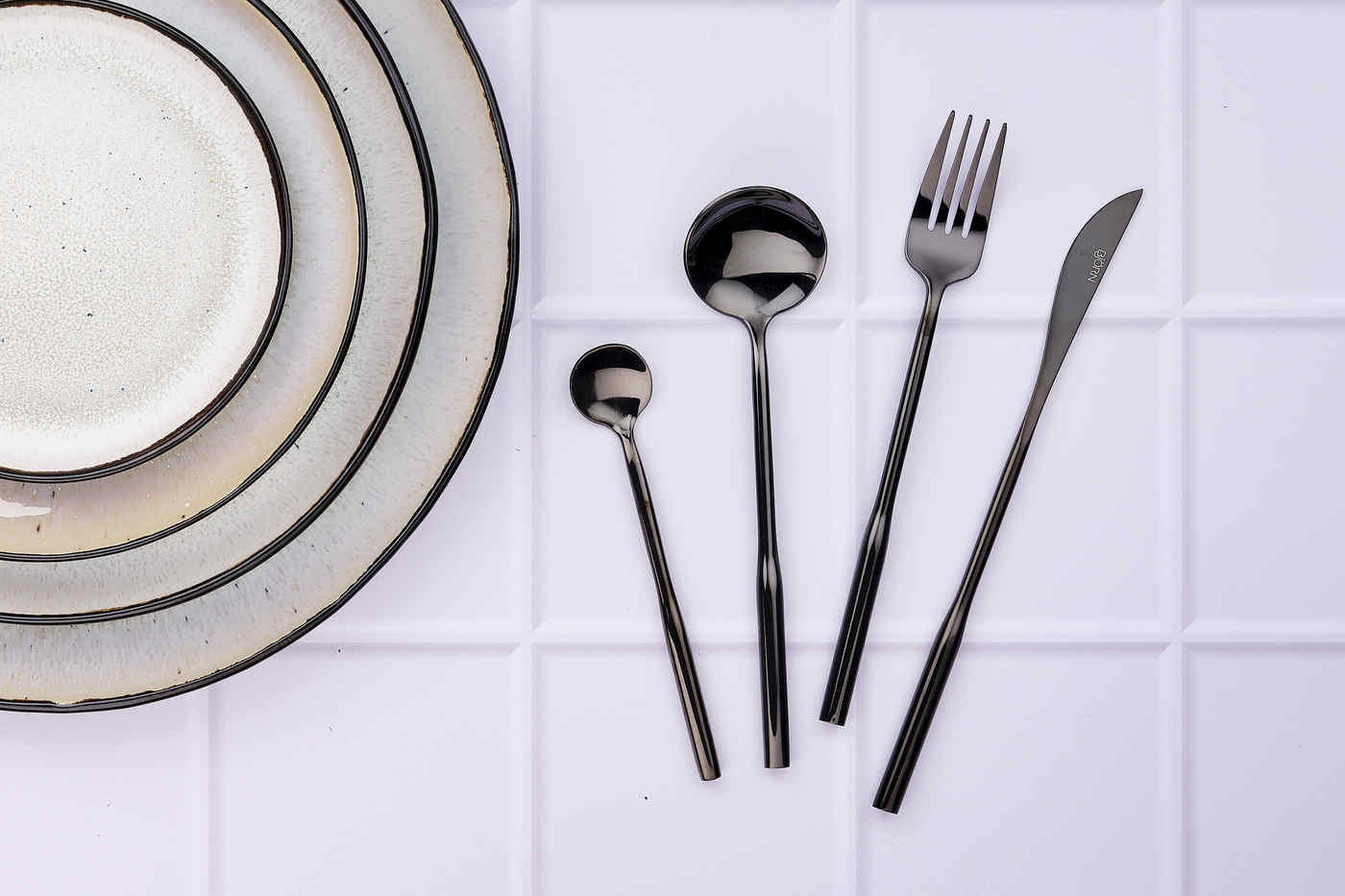 Lot de 24 ménagères en inox noir D Björn - Mathon - 2