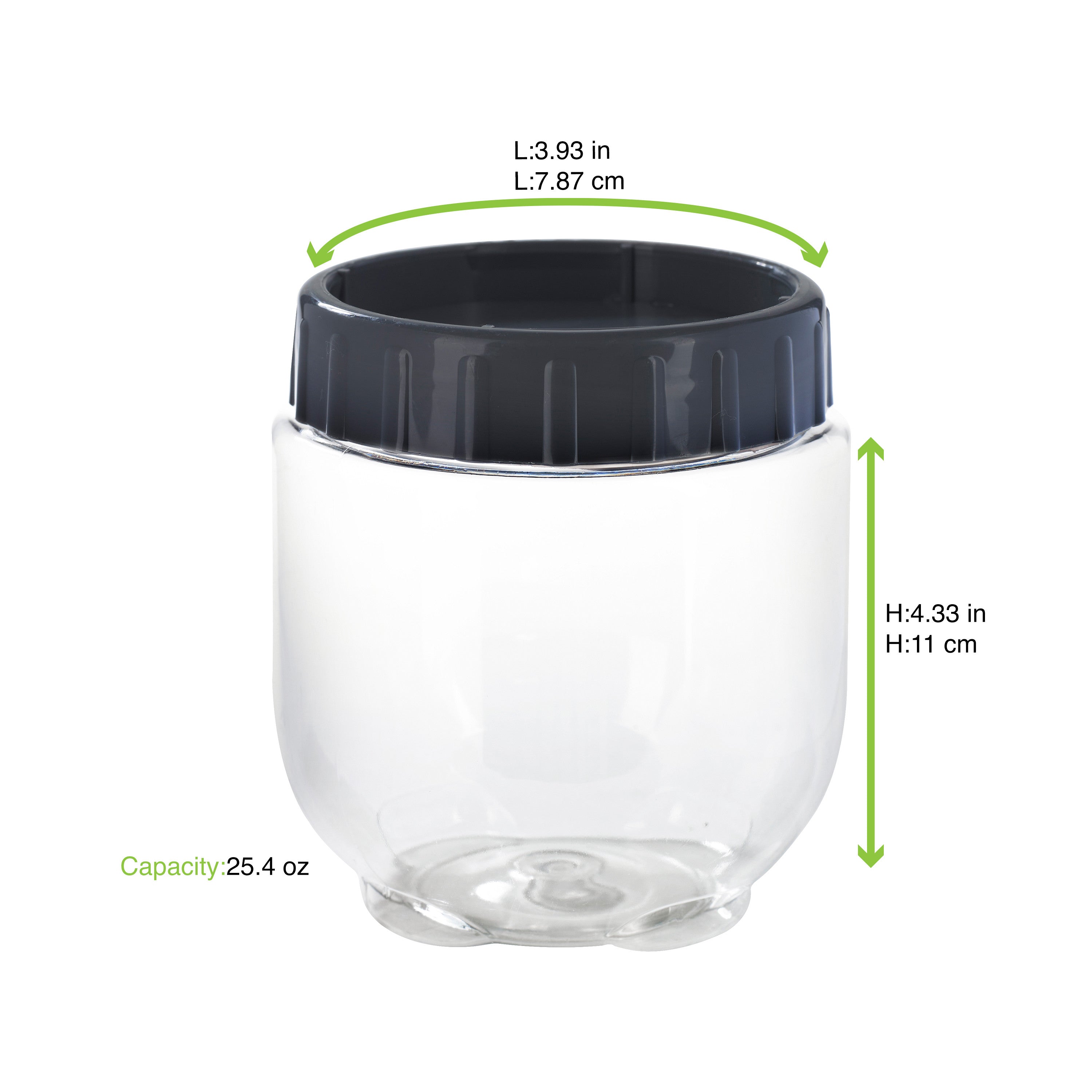 24Pcs - Bocal Bokolock en plastique PET réutilisable avec couvercle clipsable, empilable  H110mm 750ml FirstPack - Mathon - 2