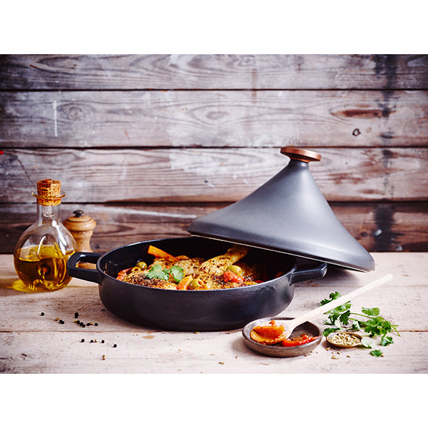 Tajine en fonte émaillée 26 cm Nori 3 L noir Beka - Mathon - 4